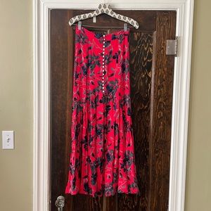 Free people floral maxi skirt